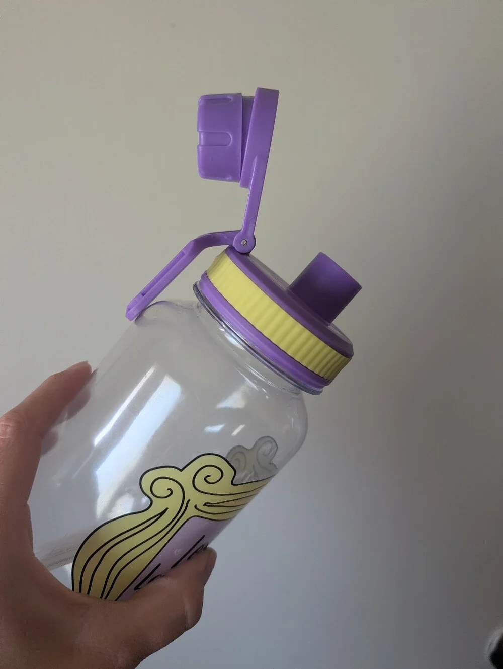 Purple and Yellow 'Love, Laughter and Friends' Party Water Bottle